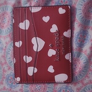 Kate Spade heart print cardholder